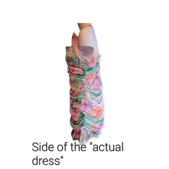 Abstract Watercolor Smocked Mini Dress Large by Lost + Wander - Picture 11 of 16